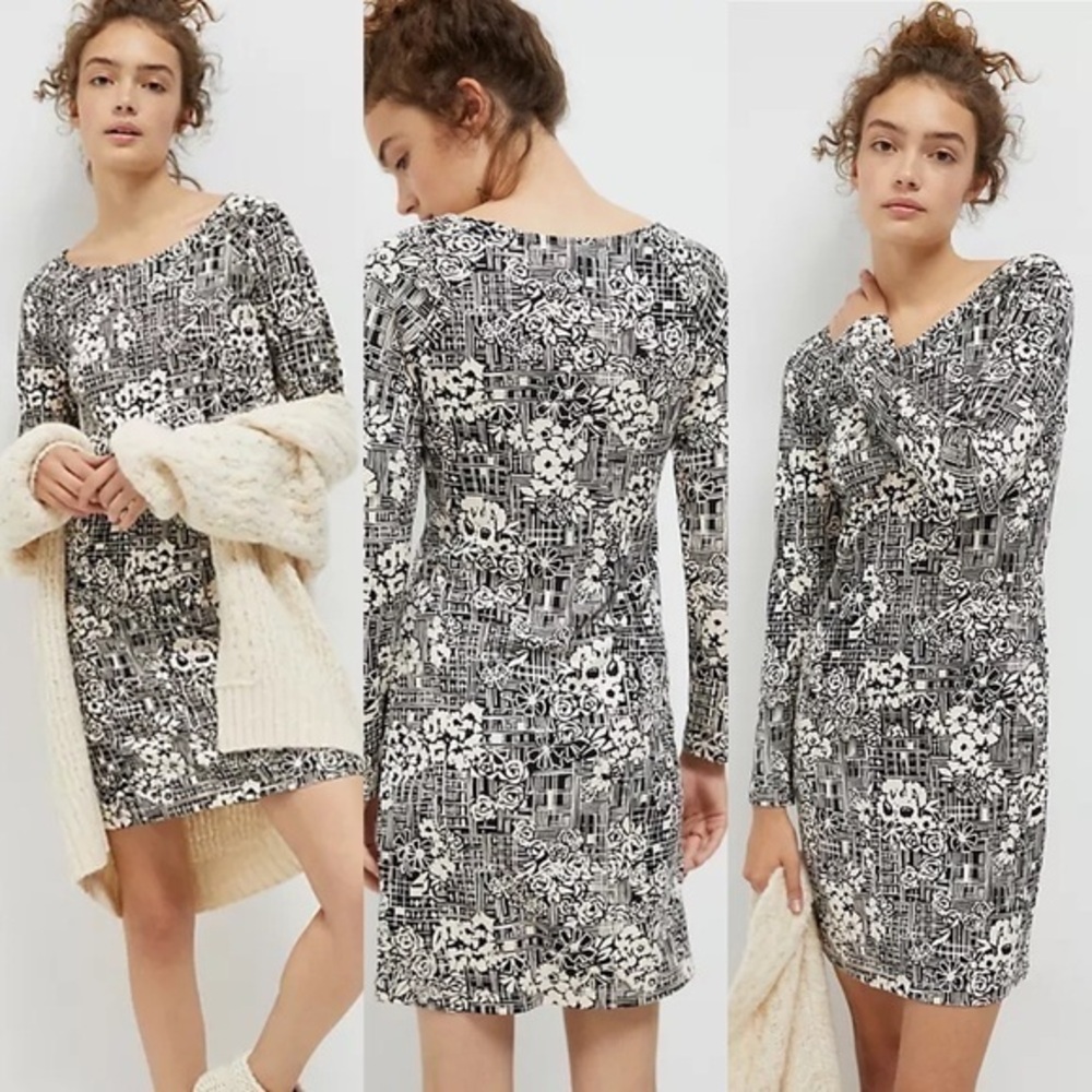Anthropologie Imani Viscose Mini Dress Size Medium